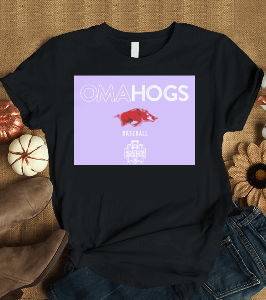 Omahogs Baseball Arkansas 2026 NCAA College World Series T-Shirt