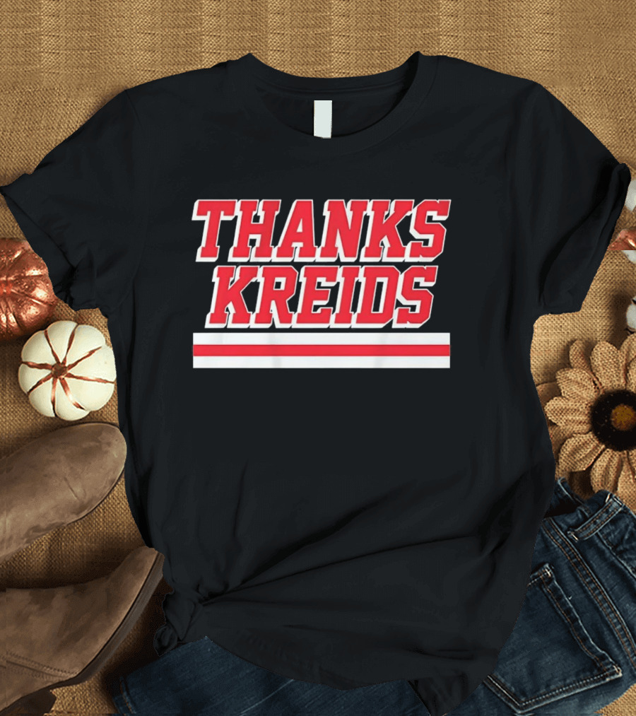 Chris Kreider Thanks Kreids Red And White Text Recognition T-Shirt