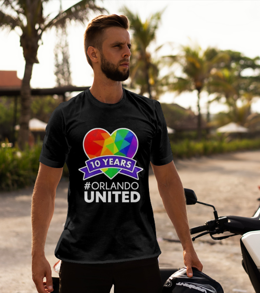 Noah Kahan 10 Years Orlando United Pride Rainbow Heart T-Shirt