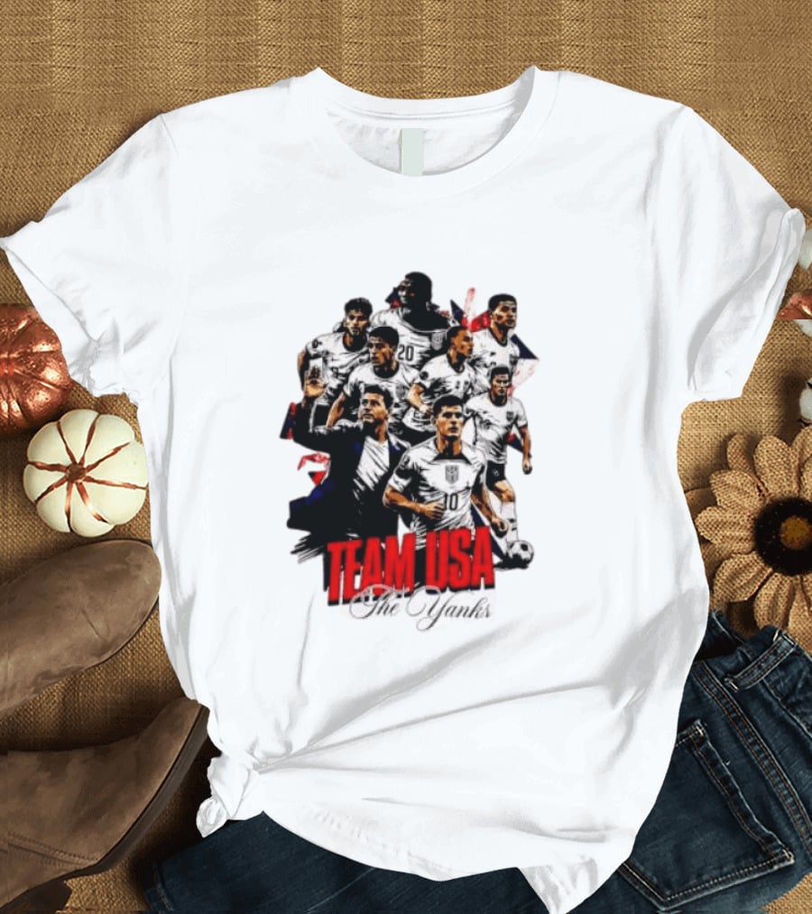 USMNT Christian Pulisic Mauricio Pochettino Team USA The Yanks T-Shirt