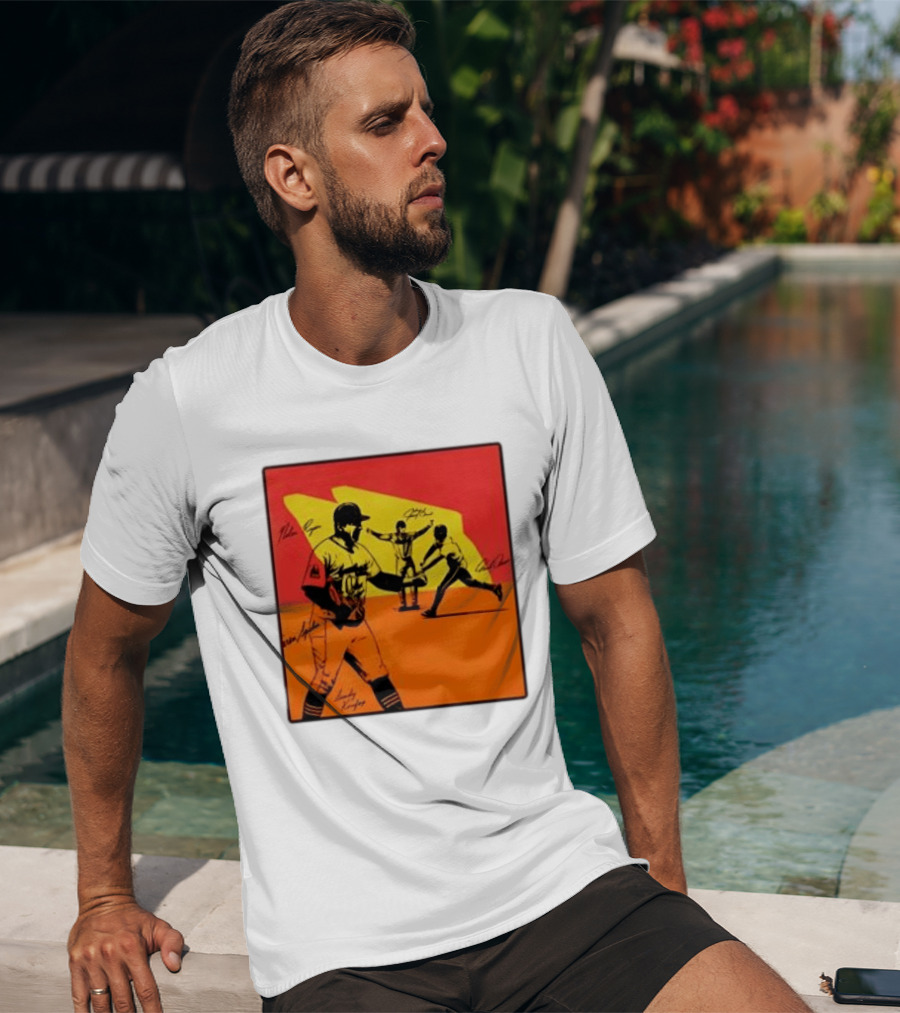 Cleveland Guardians Baseball Team Players Signatures Dynamic T-Shirt