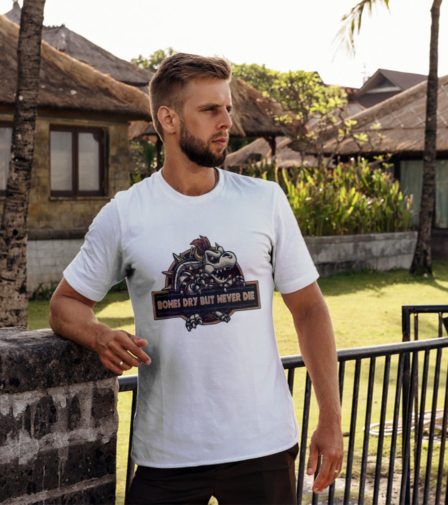 Dry Bowser Super Mario Bros Bones Dry But Never Die T-Shirt