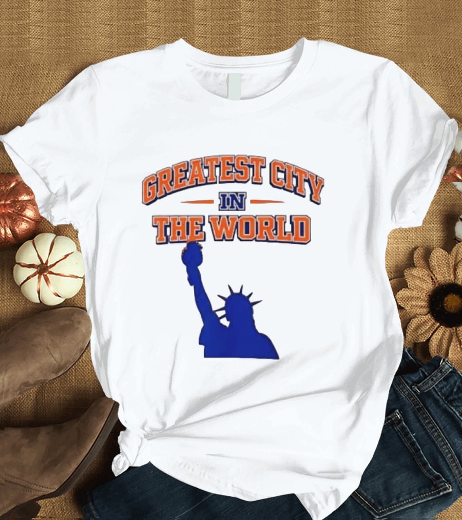 Greatest City In The World New York Knicks Statue Of Liberty T-Shirt