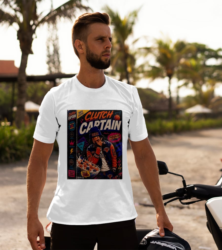 Jalen Brunson New York Knicks Clutch Captain Lead The Game Own The Moment 100% Clutch T-Shirt