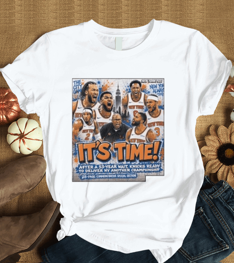 New York Knicks Time Championship Celebration City Game 53 Year Wait T-Shirt
