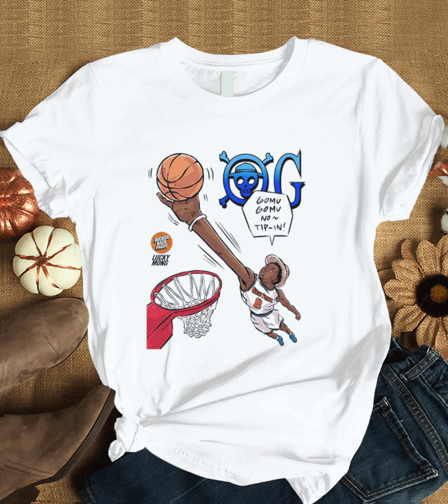 Kemba Walker New York Knicks Gomu Gomu No Tip In Basketball Manga T-Shirt