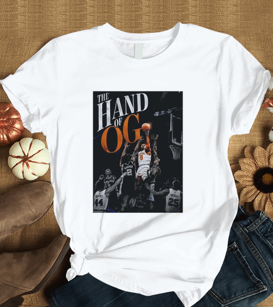 The Hand Of OG Anunoby New York Knicks NBA Basketball Player 2026 T-Shirt