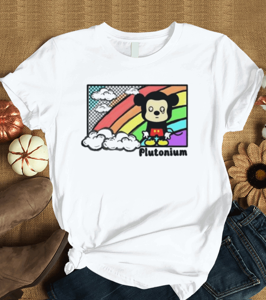 Rainbow Tears Plutonium Pride Mickey Mouse T-Shirt