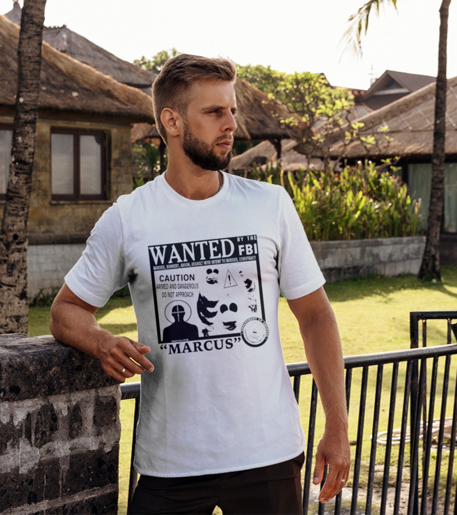 WANTED FBI Caution Marcus Cactus T-Shirt