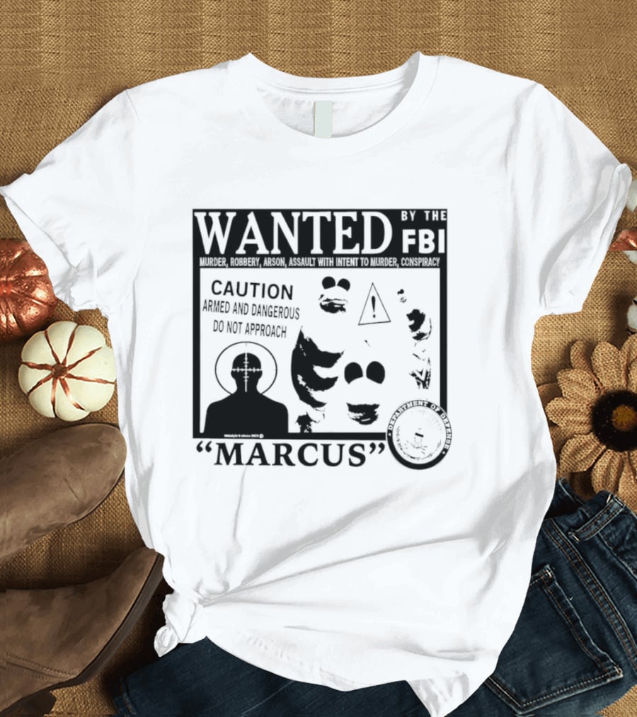 WANTED FBI Caution Marcus Cactus T-Shirt