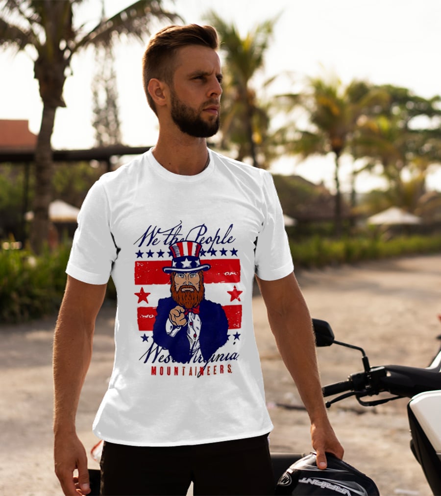 We The People West Virginia Mountaineers Uncle Sam Patriotic Stars And Stripes T-Shirt