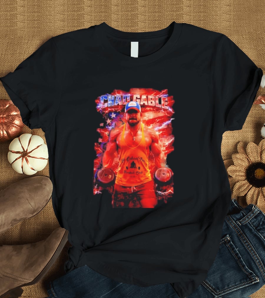 Chad Gable WWE Old School Iron Barbell Club Fitness Power Strength T-Shirt