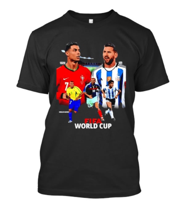 Cristiano Ronaldo Lionel Messi FIFA World Cup Ronaldo Nazario Zinedine Zidane Diego Maradona T-Shirt