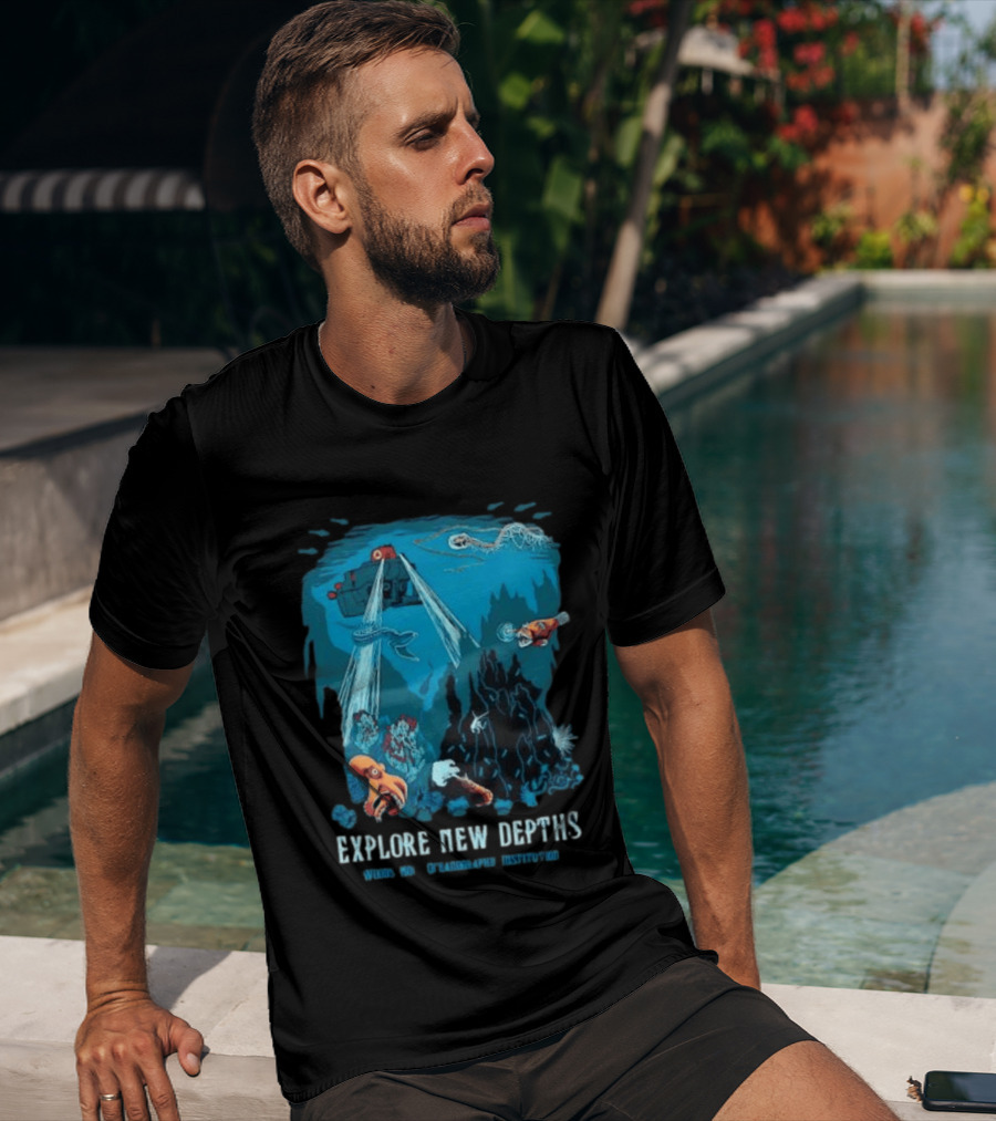 Explore New Depths Woods Hole Oceanographic Institution Submarine Adventure Ocean Exploration T-Shirt