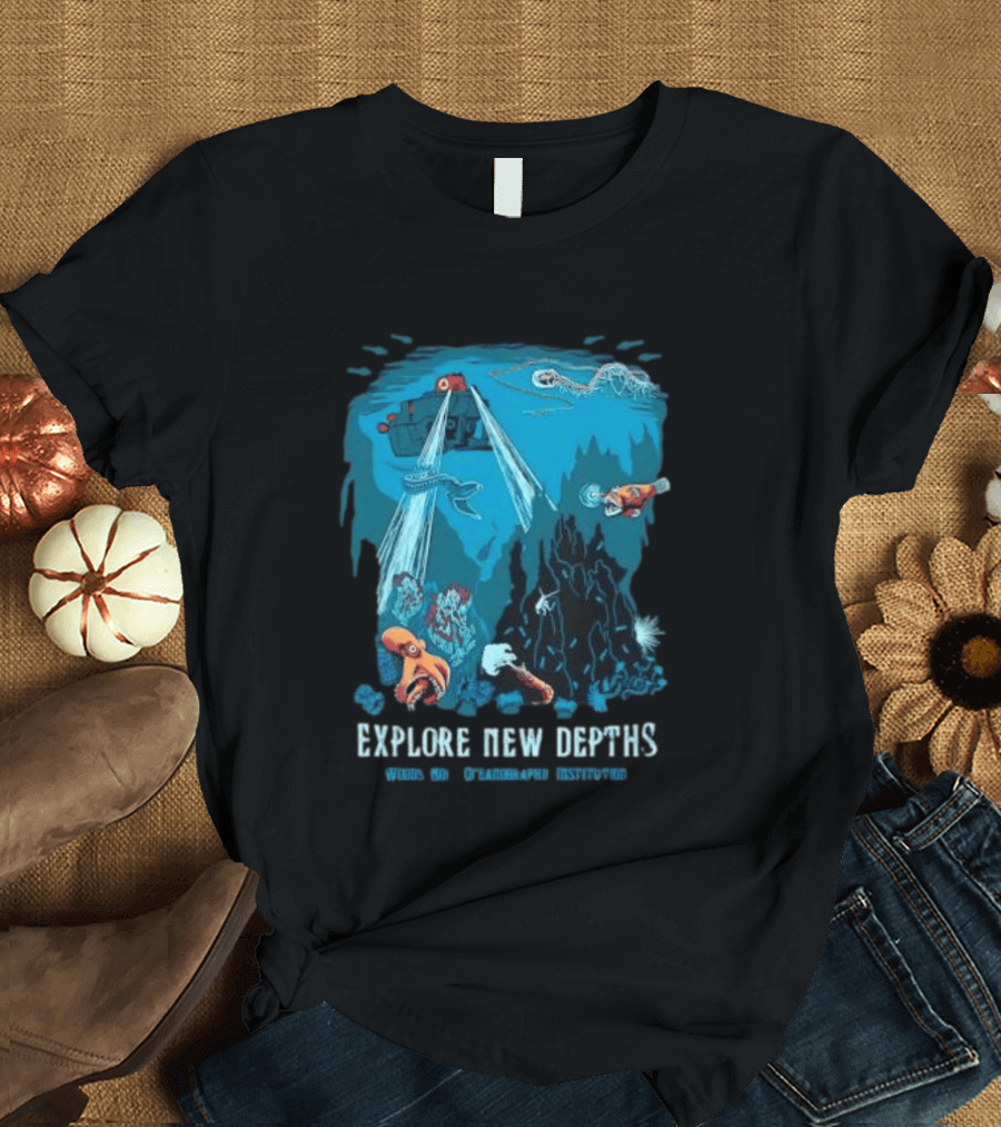 Explore New Depths Woods Hole Oceanographic Institution Submarine Adventure Ocean Exploration T-Shirt