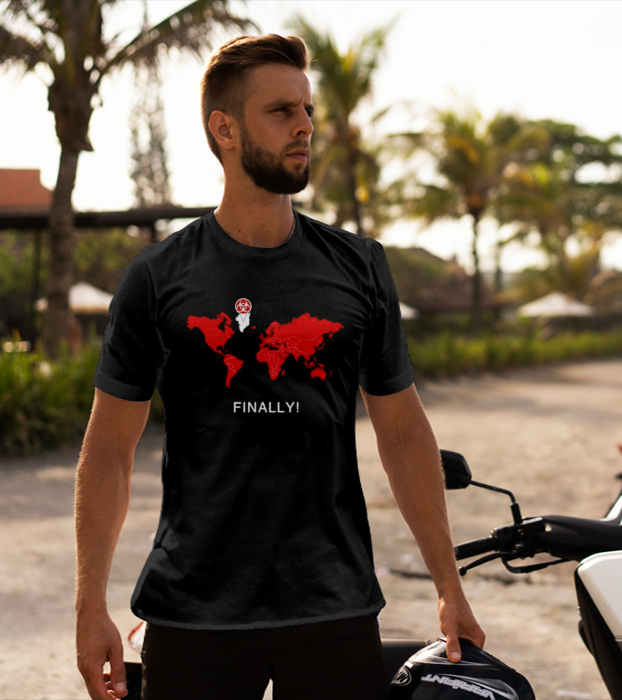 Finally Greenland Biohazard Symbol Map T-Shirt