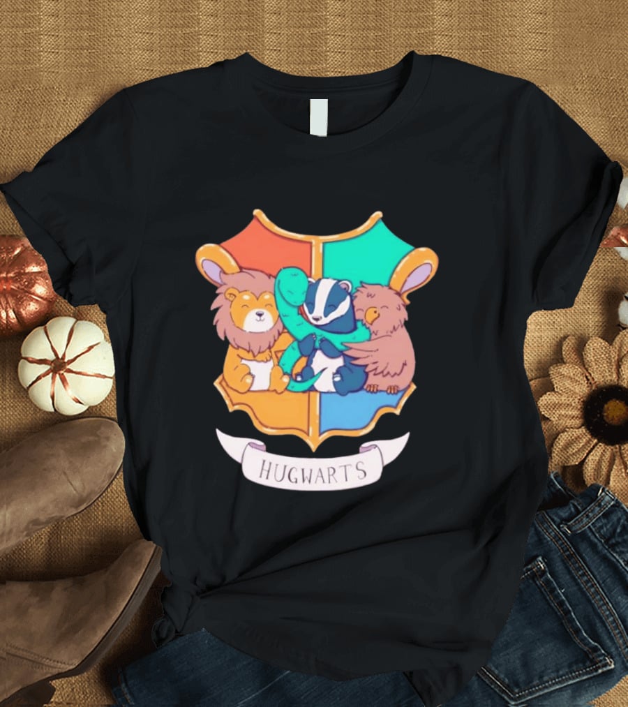 Hugwarts Lion Snake Badger Eagle T-Shirt