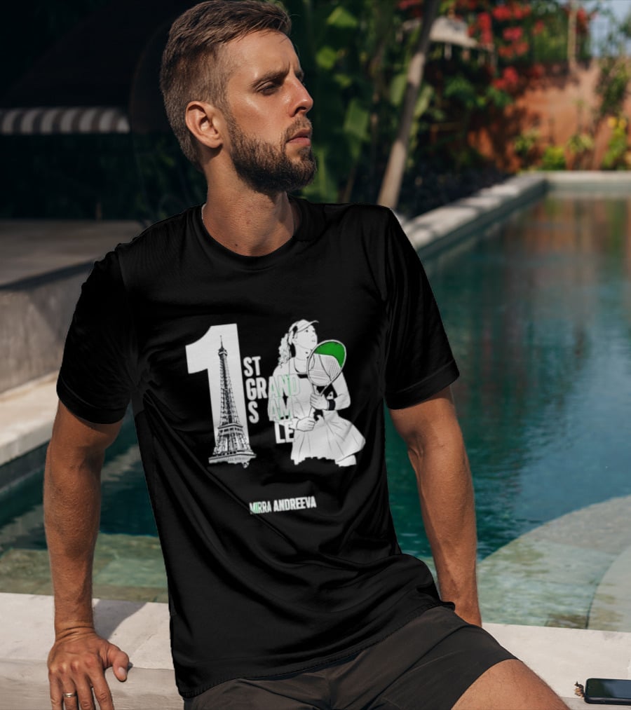 Paris Tennis Victory Mirra Andreeva 1st Grand Slam Title T-Shirt