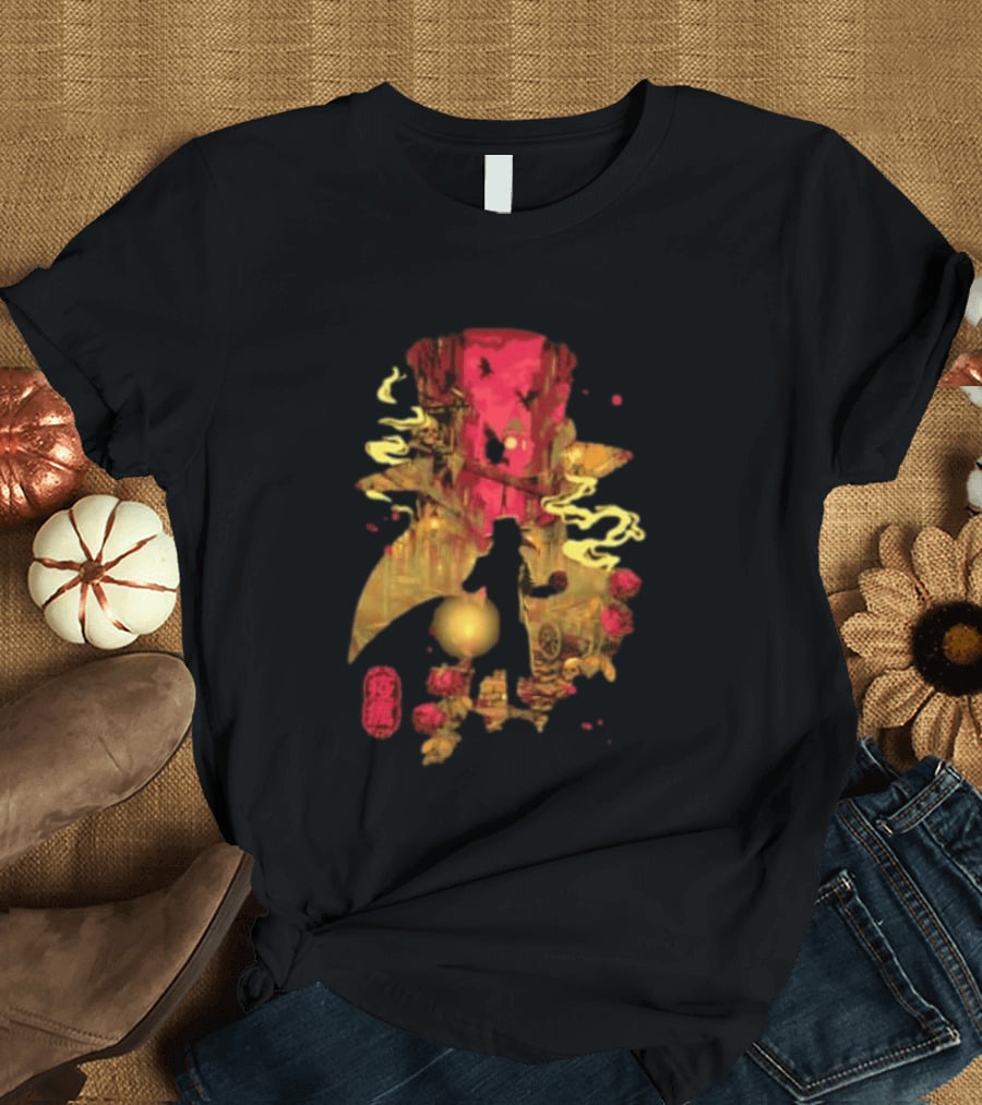 Plague Doctor Big Ben Lantern Crow Skull Roses London T-Shirt