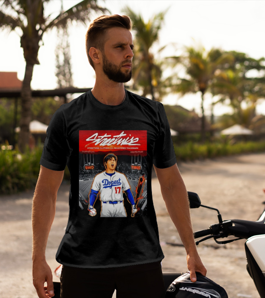 Shohei Ohtani Streetwise Dopest 17 Los Angeles Dodgers Baseball Stadium T-Shirt