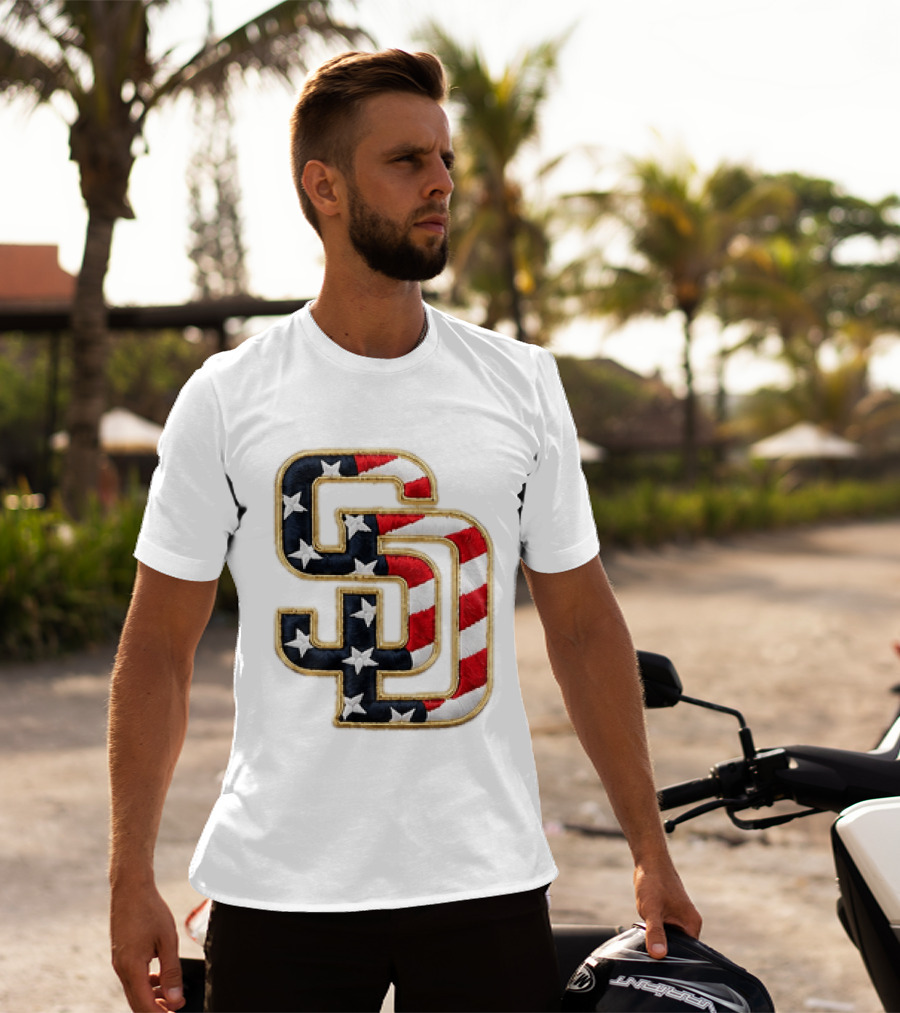 2026 Padres Fourth Of July Stars And Stripes SD T-Shirt