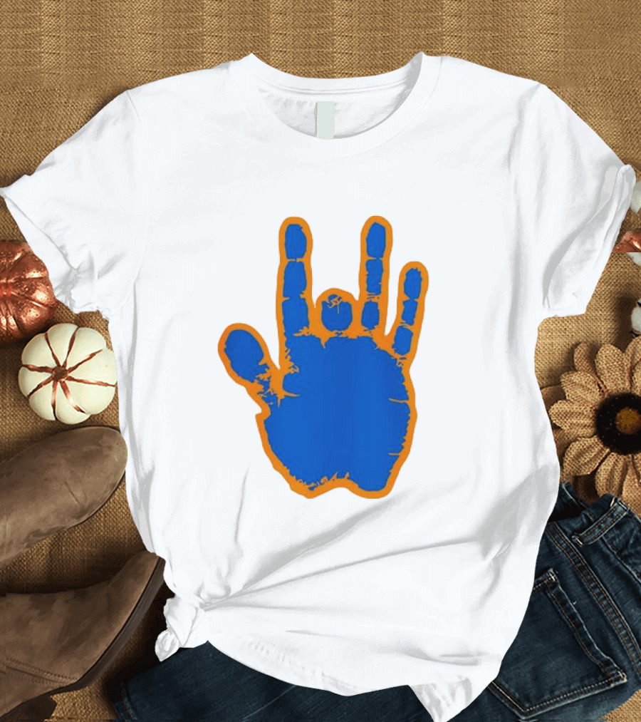 Florida Gators Blue And Orange Handprint Gesture T-Shirt