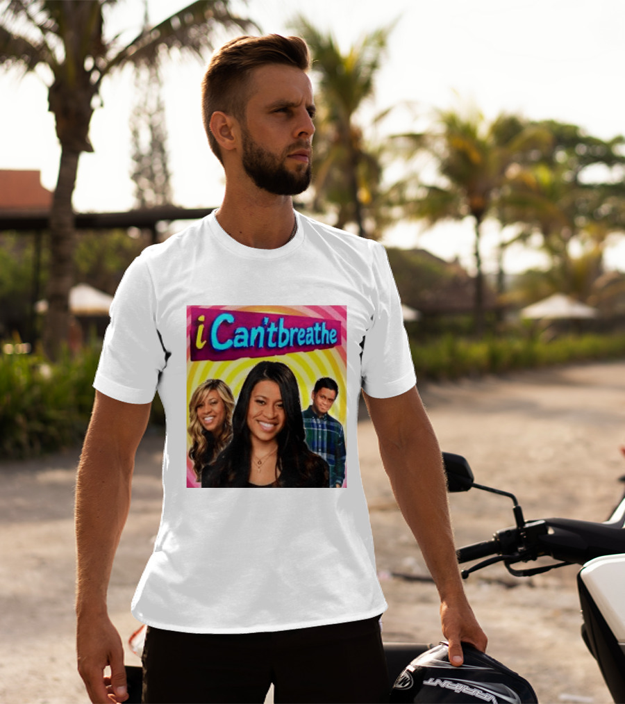 I Cantbreathe Meme Parody With Colorful Background And Smiling Characters T-Shirt