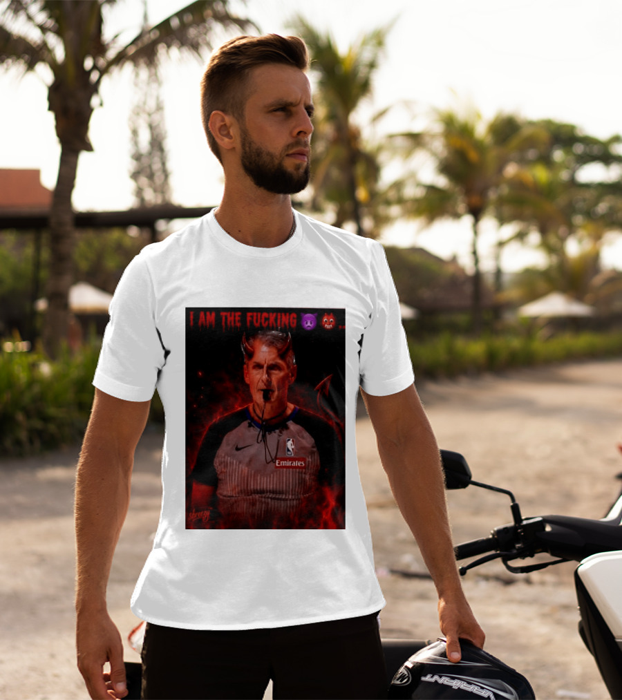 I Am The Fucking Emoji Devil Scott Foster NBA Referee Emirate T-Shirt
