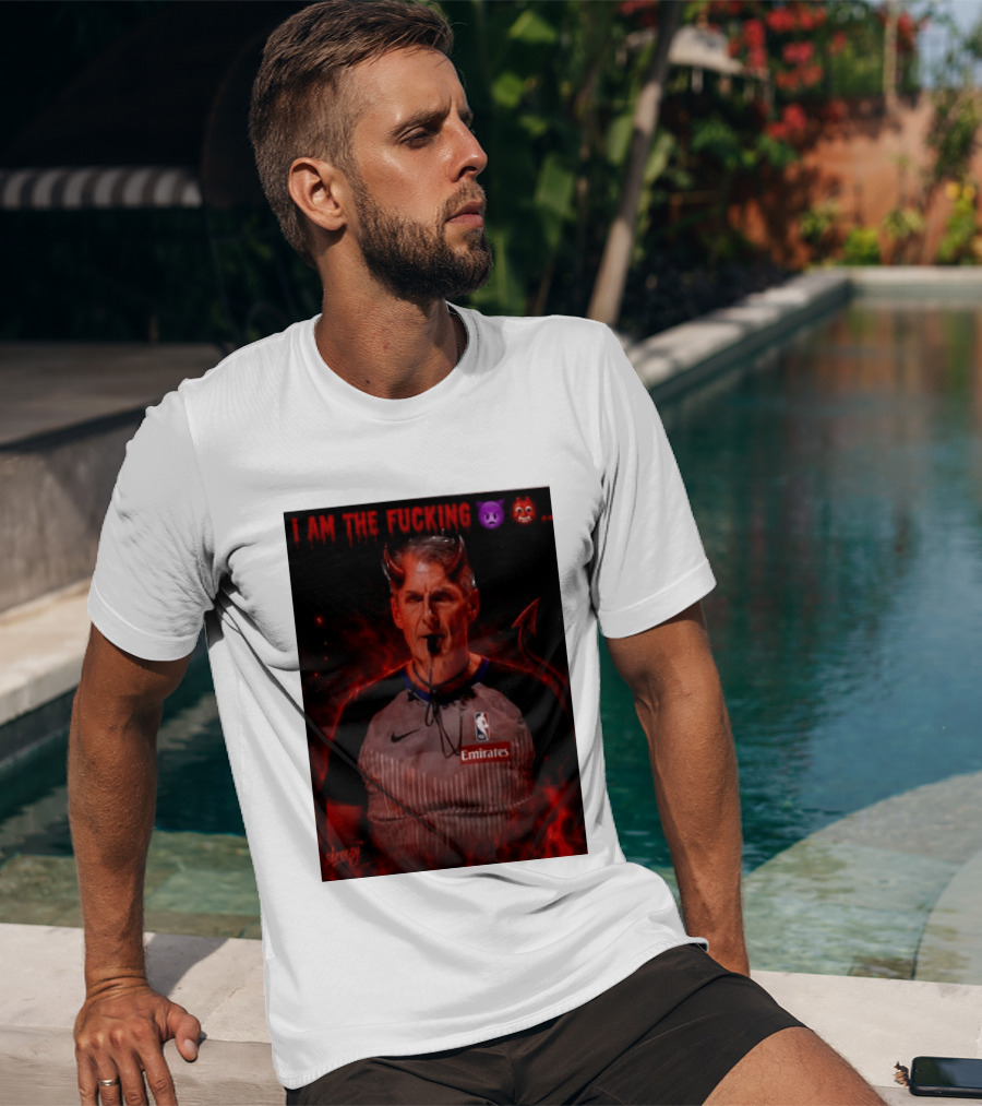 I Am The Fucking Emoji Devil Scott Foster NBA Referee Emirate T-Shirt