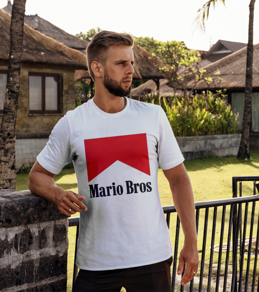 Mario Bros Red Banner T-Shirt