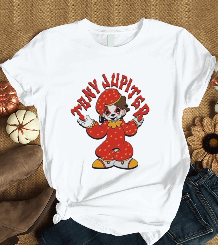 Tony Jupiter Clown Costume Red With White And Yellow T-Shirt