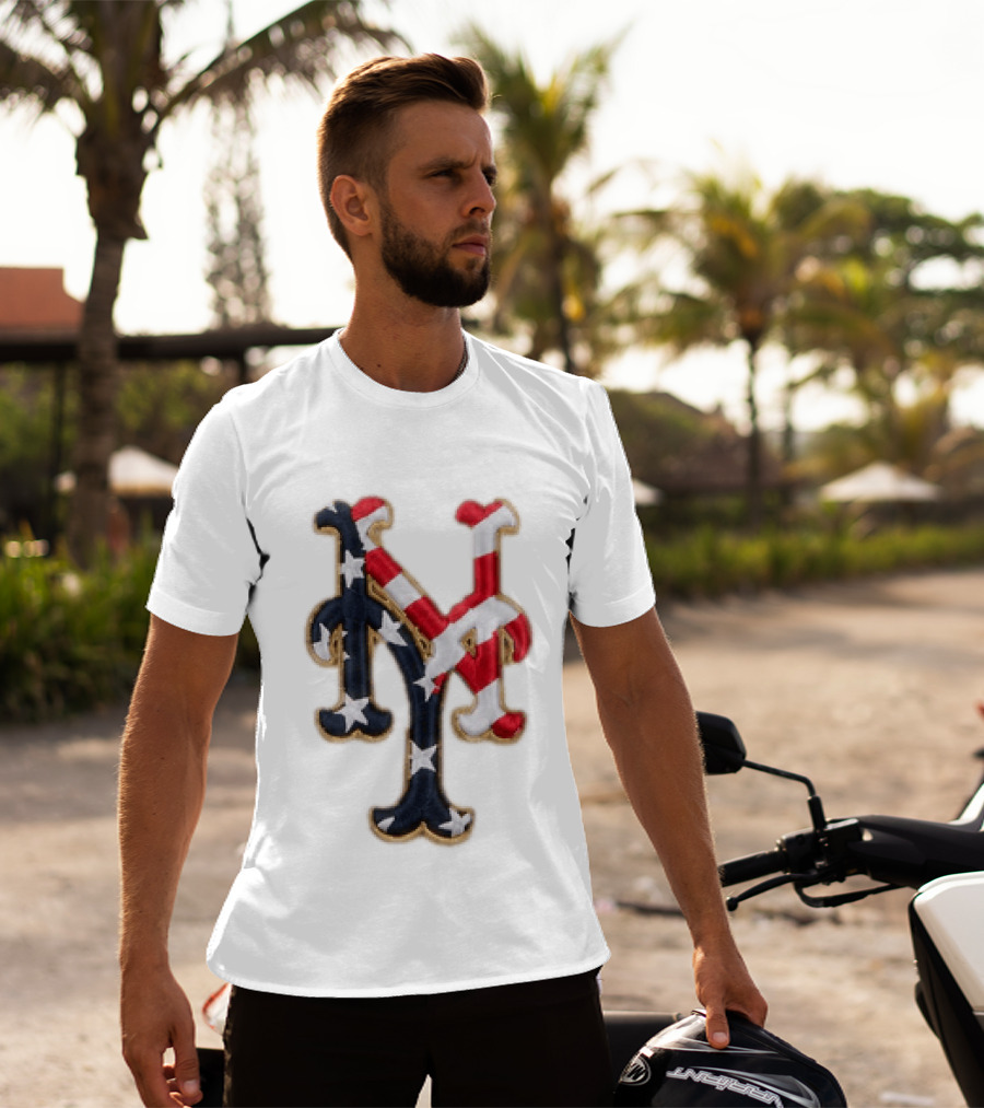 Mets American Flag Stars And Stripes Fourth Of July T-Shirt