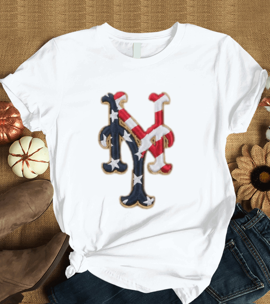 Mets American Flag Stars And Stripes Fourth Of July T-Shirt