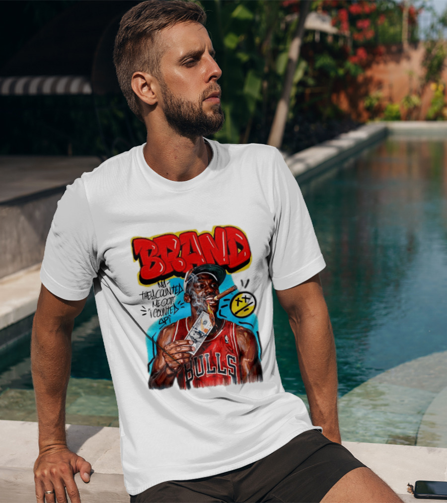 BRAND Michael Jordan Chicago Bulls NBA They Counted Me Out I Counted Spit T-Shirt