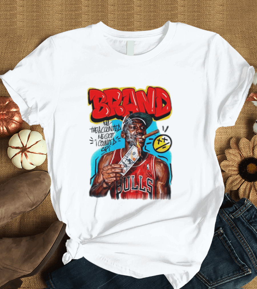 BRAND Michael Jordan Chicago Bulls NBA They Counted Me Out I Counted Spit T-Shirt