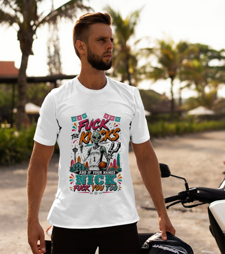 Victor Wembanyama San Antonio Spurs Alien F The Knicks And If Your Names Nick F You Too T-Shirt