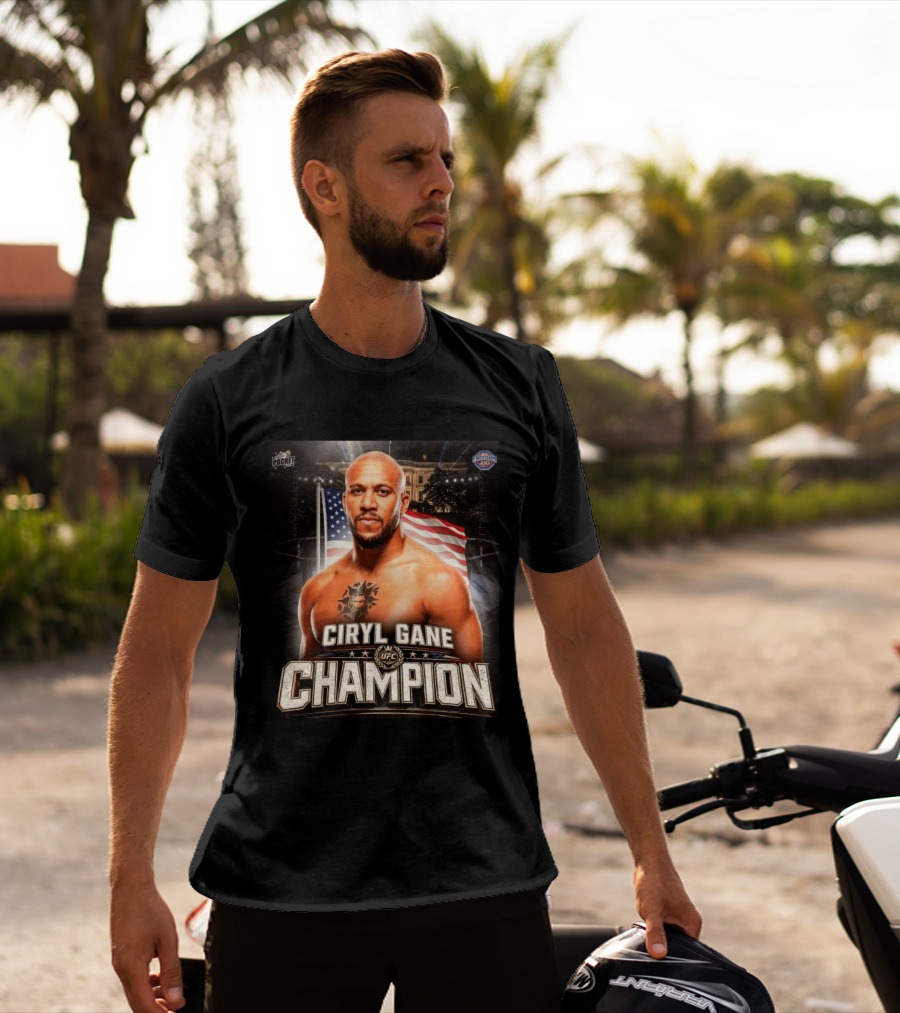 Ciryl Gane Champion UFC American Pride T-Shirt
