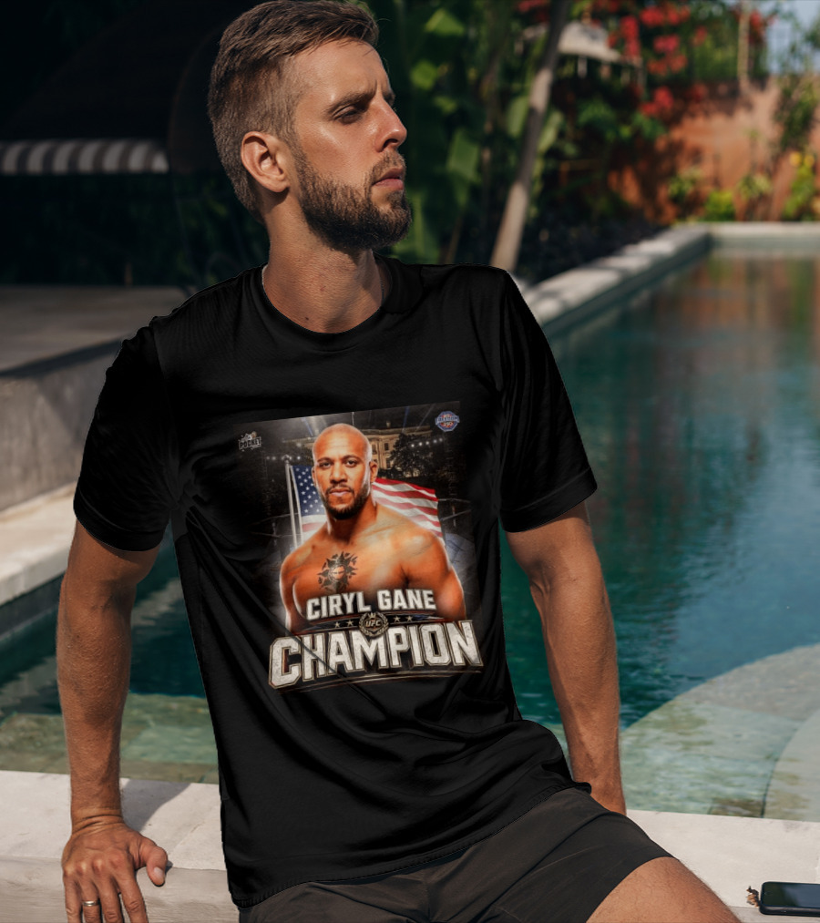 Ciryl Gane Champion UFC American Pride T-Shirt
