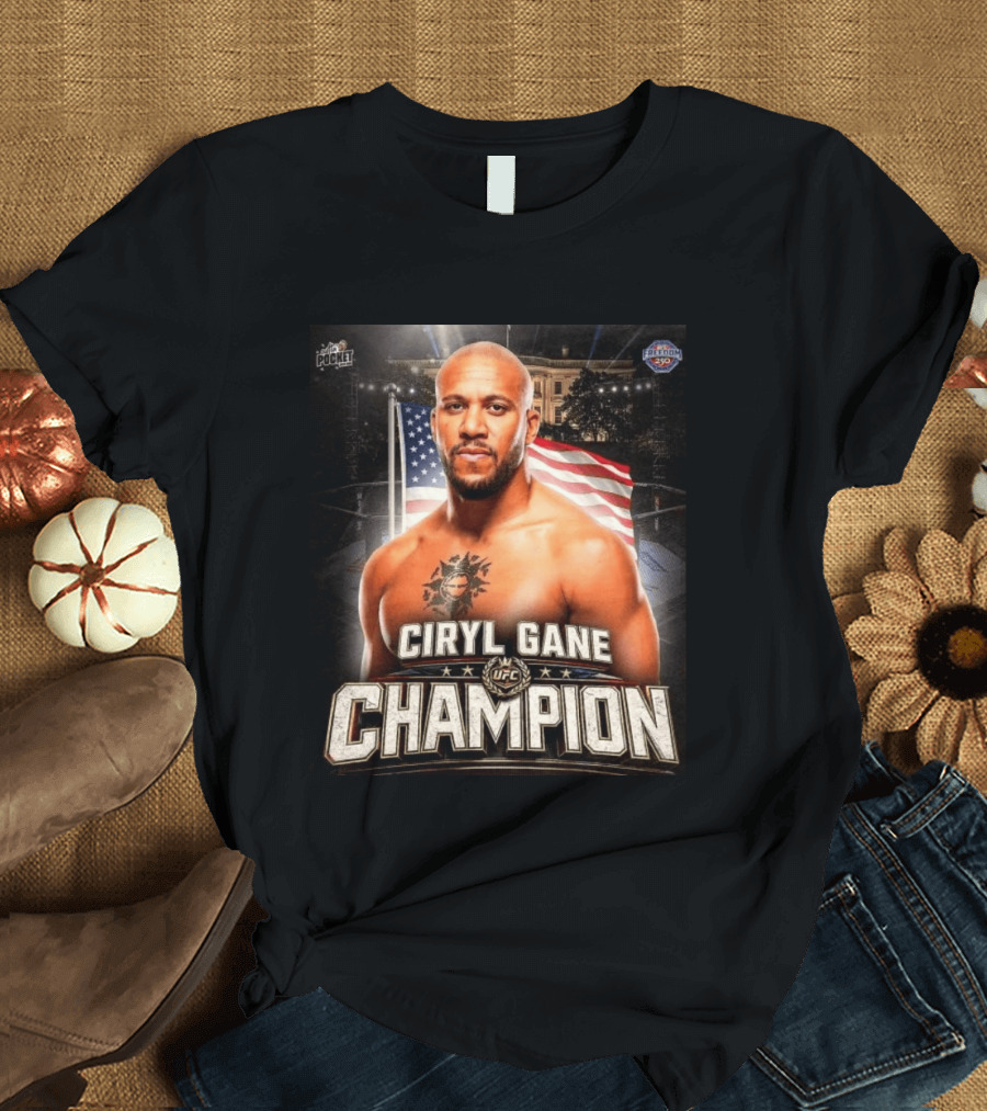 Ciryl Gane Champion UFC American Pride T-Shirt