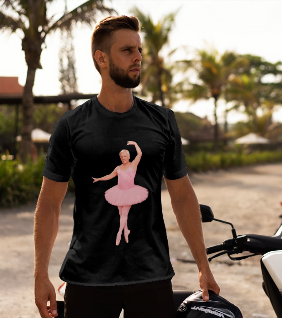 Geddy Lee Wearing Pink Ballerina Alex Lifeson Costume Iconic Image T-Shirt