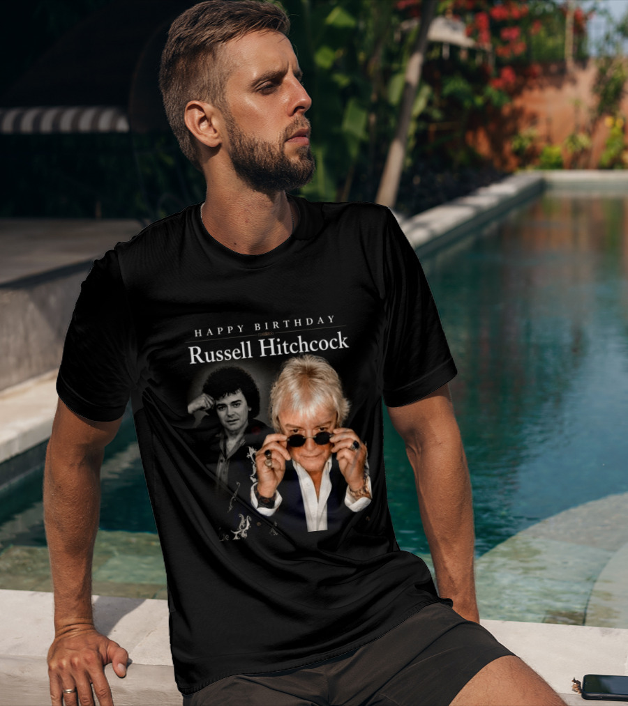 Happy Birthday Russell Hitchcock Iconic Music Celebration T-Shirt
