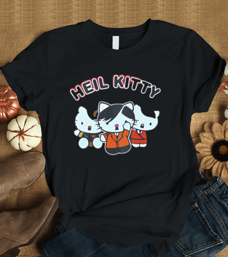 Heil Kitty Hitler Characters T-Shirt