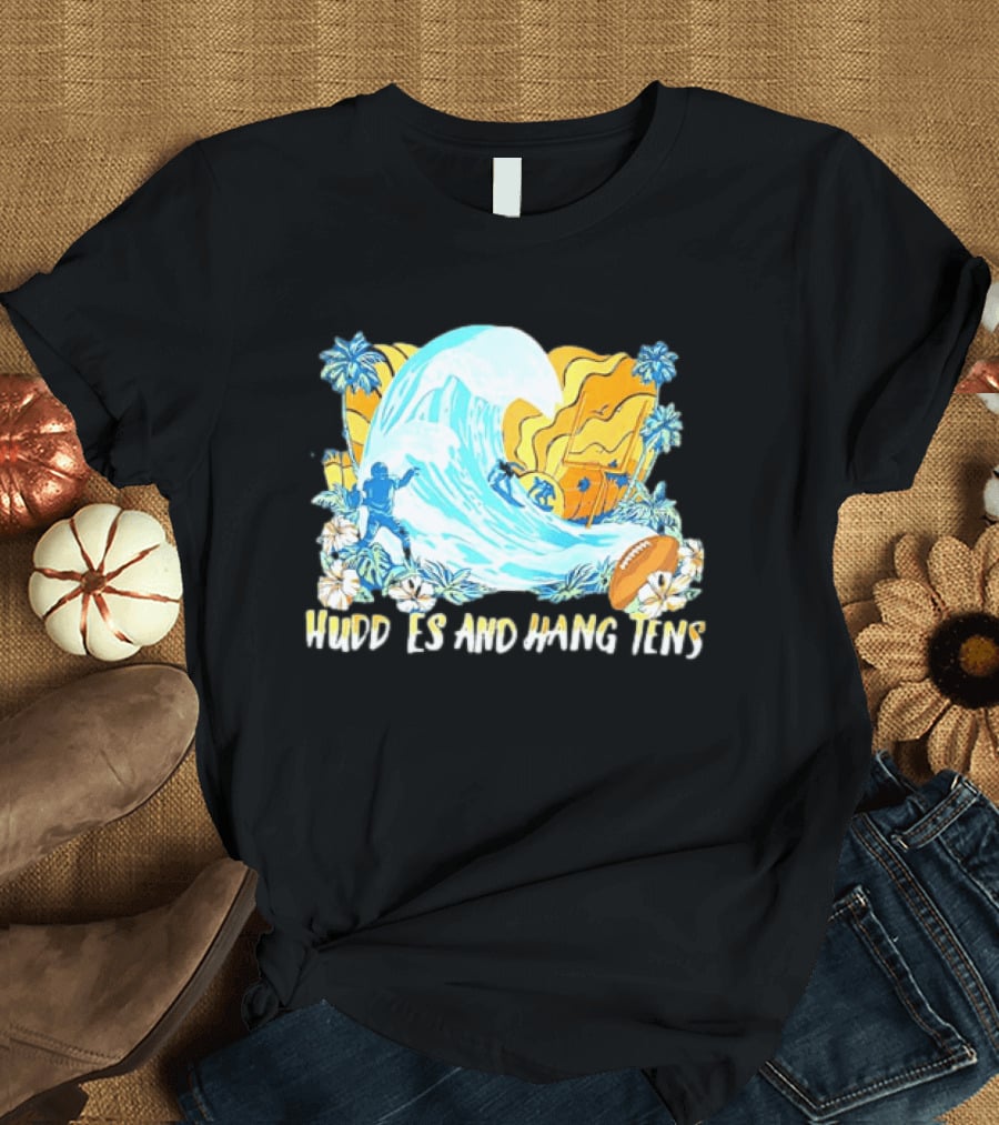 Miami Dolphins Tommy Bahama Huddle And Hang Tens Tropical Surf Football Experience T-Shirt