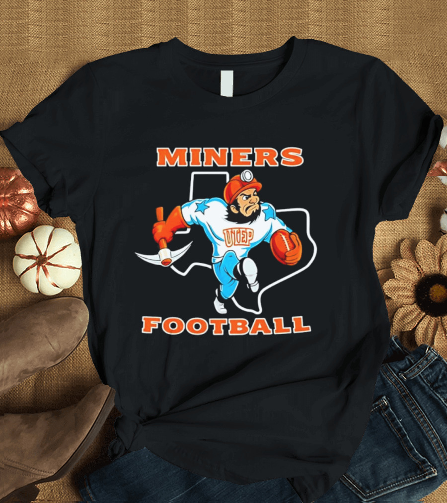 UTEP Miners Texas Football Mascot Cartoon T-Shirt