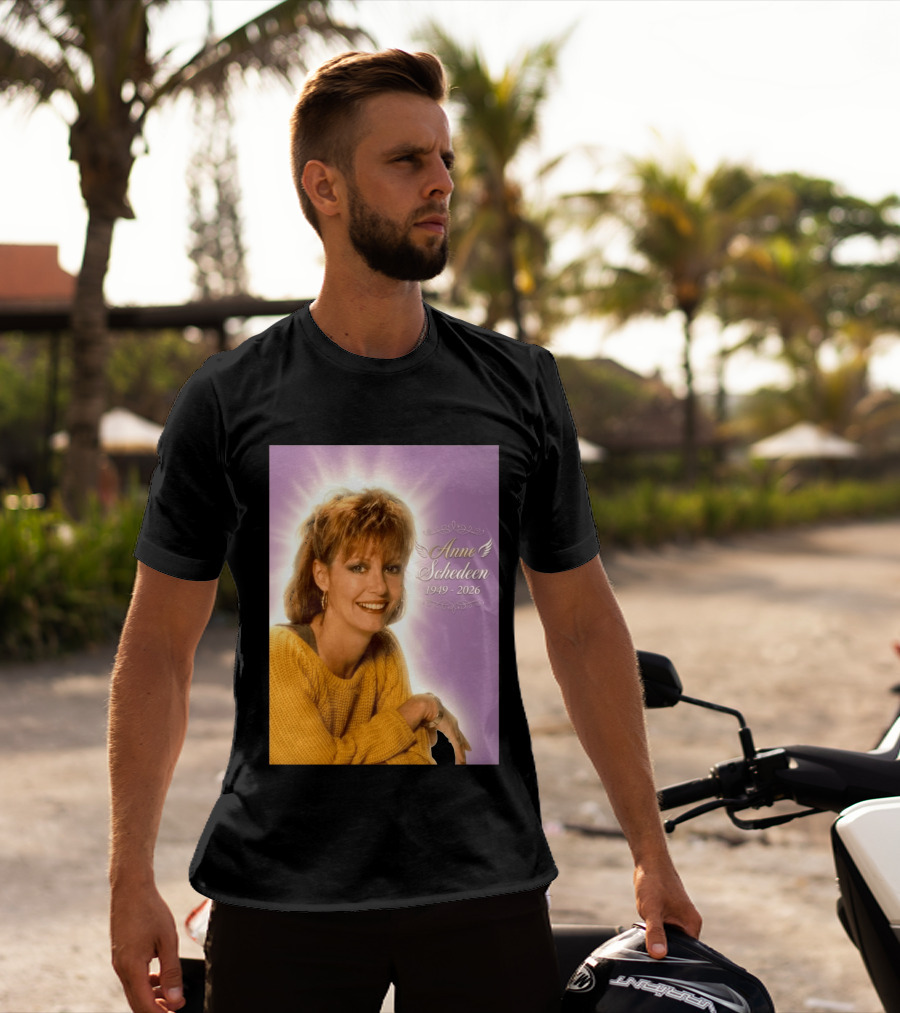 Anne Schedeen 1949 2026 Memorial Image With Angel Wings T-Shirt