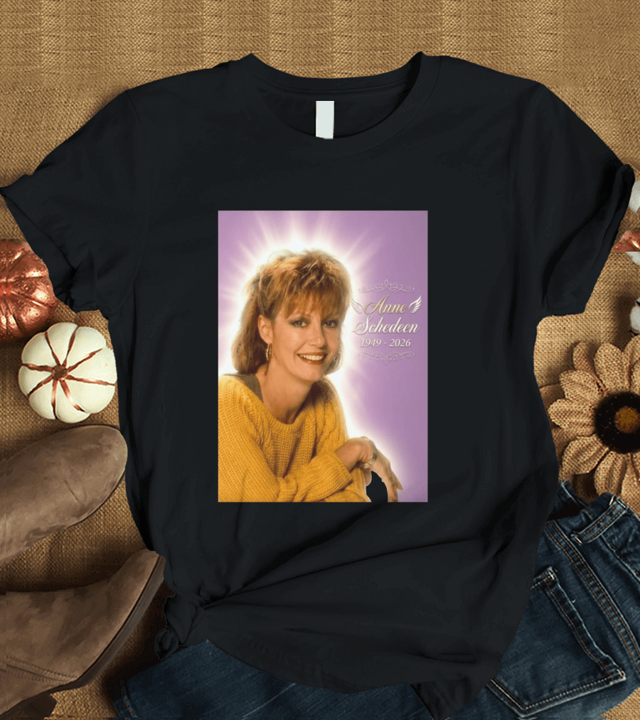 Anne Schedeen 1949 2026 Memorial Image With Angel Wings T-Shirt