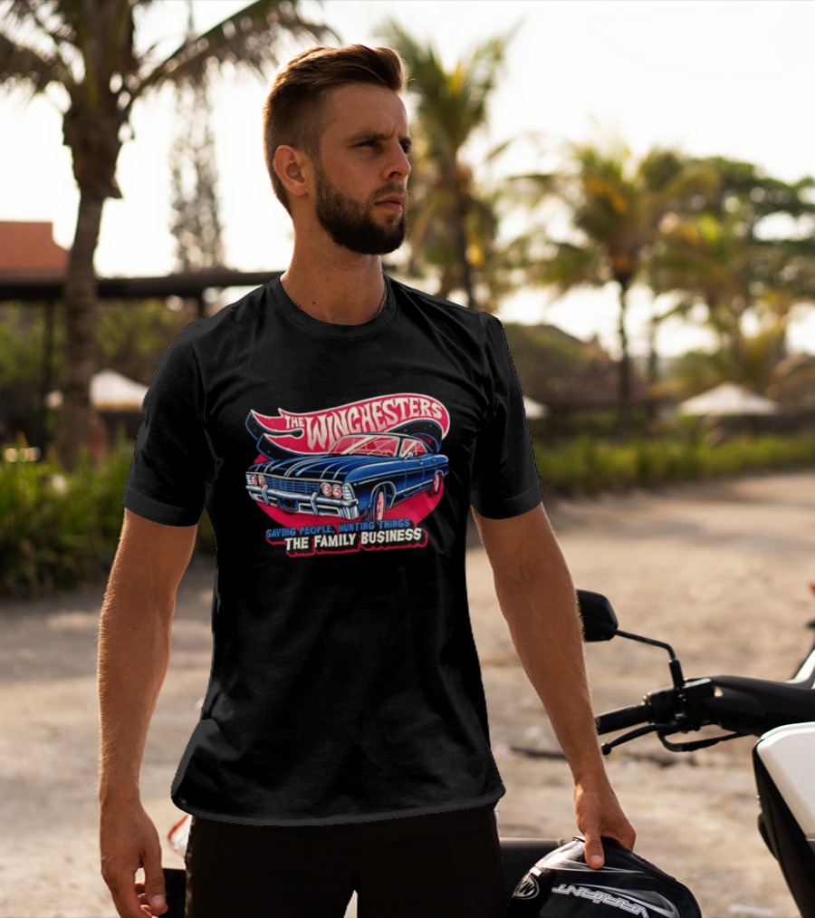 The WINGHESTERS Saving People Hunting Things The Family Business Supernatural Car T-Shirt