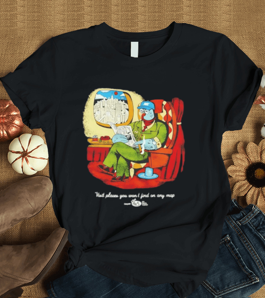 The Travel Agency Mile High Flyer Bird NY Visit Places You Won't Find On Any Map T-Shirt