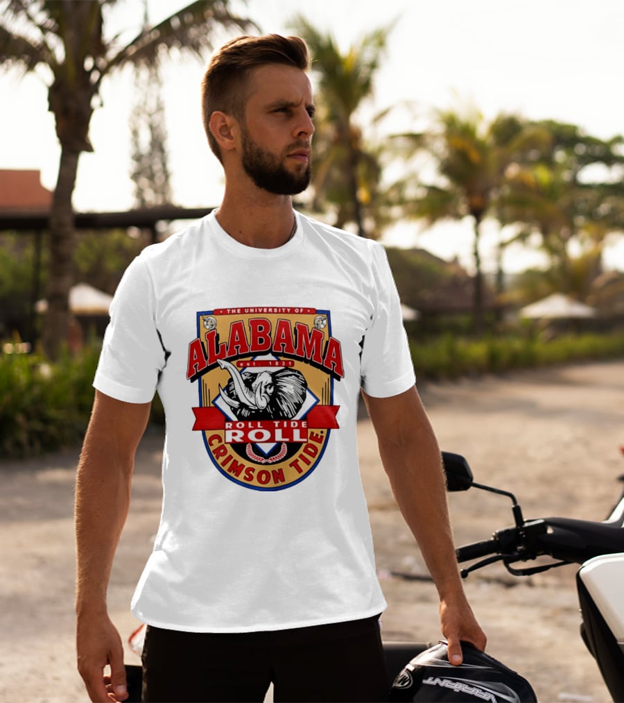 The University Of Alabama Crimson Tide Est 1831 Roll Tide Roll Elephants T-Shirt