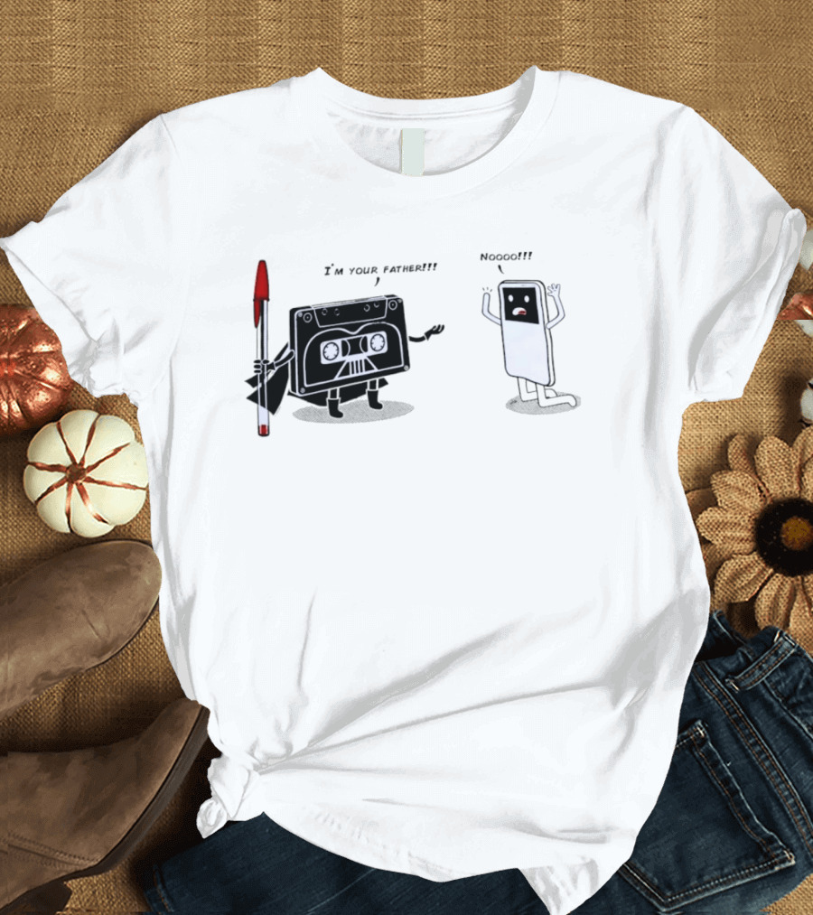 Cassette Tape Vader I'm Your Father IPod Noooo Pop Culture T-Shirt